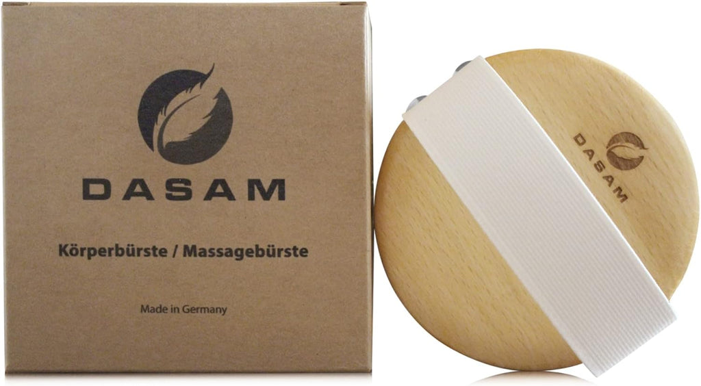 Körperbürste/Massagebürste |100% Naturborsten |Made in Germany|Peelingbürste |Zum Entfernen Abgestorbener Haut |Lymphdrainage|Zum Trockenbürsten |Trockenbürste |Gegen Cellulite|Dry Brush|Bürste