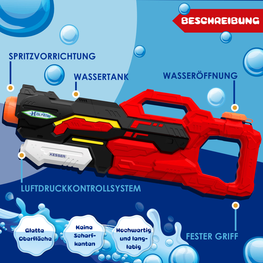 KESSER® Wasserpistole 2Er Set Wasserpistolen Spritzpistolen Reichweite 10-11M