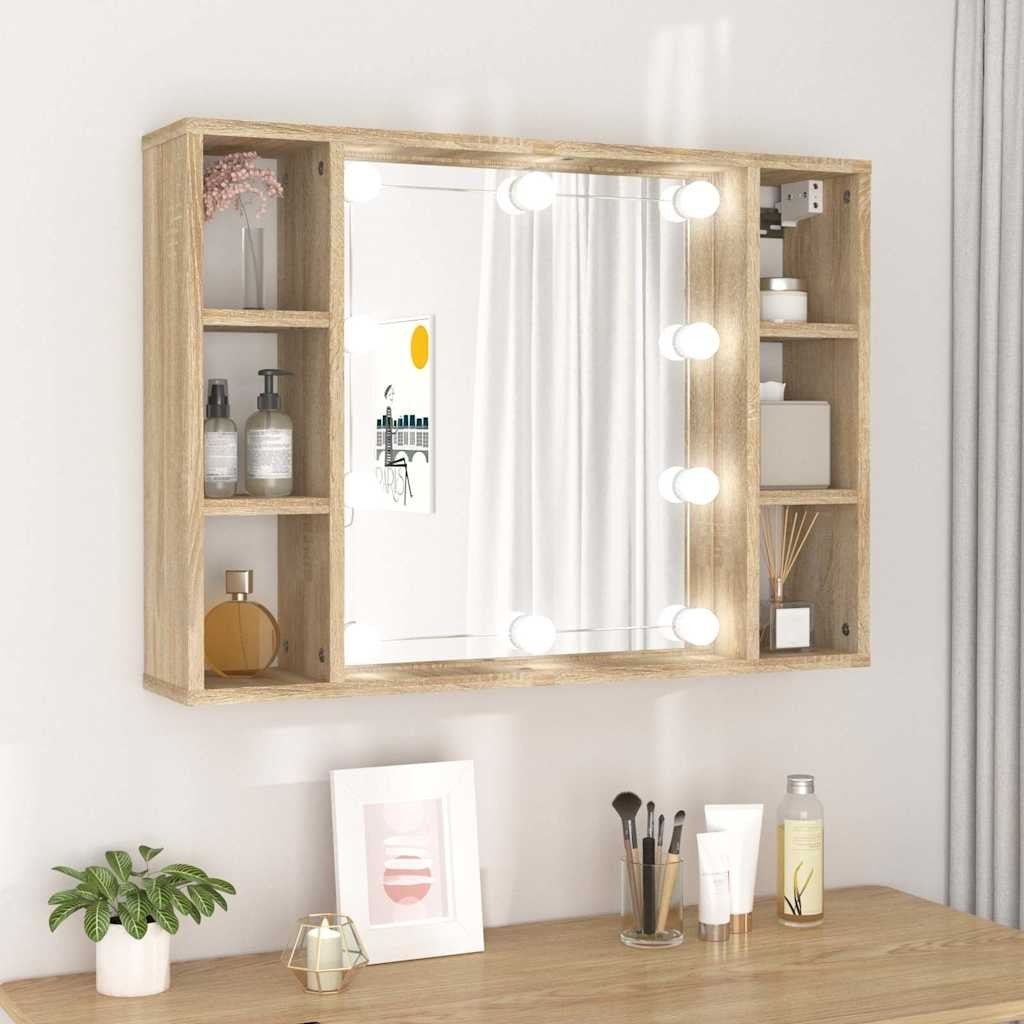 Spiegelschrank Mit LED Badschrank Badspiegel Badezimmer Hängeschrank VidaXL