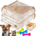 LOVPET® Hunde Decke Wasserdicht Haustier Trockenbett Fleece, 3X Spielzeugknochen