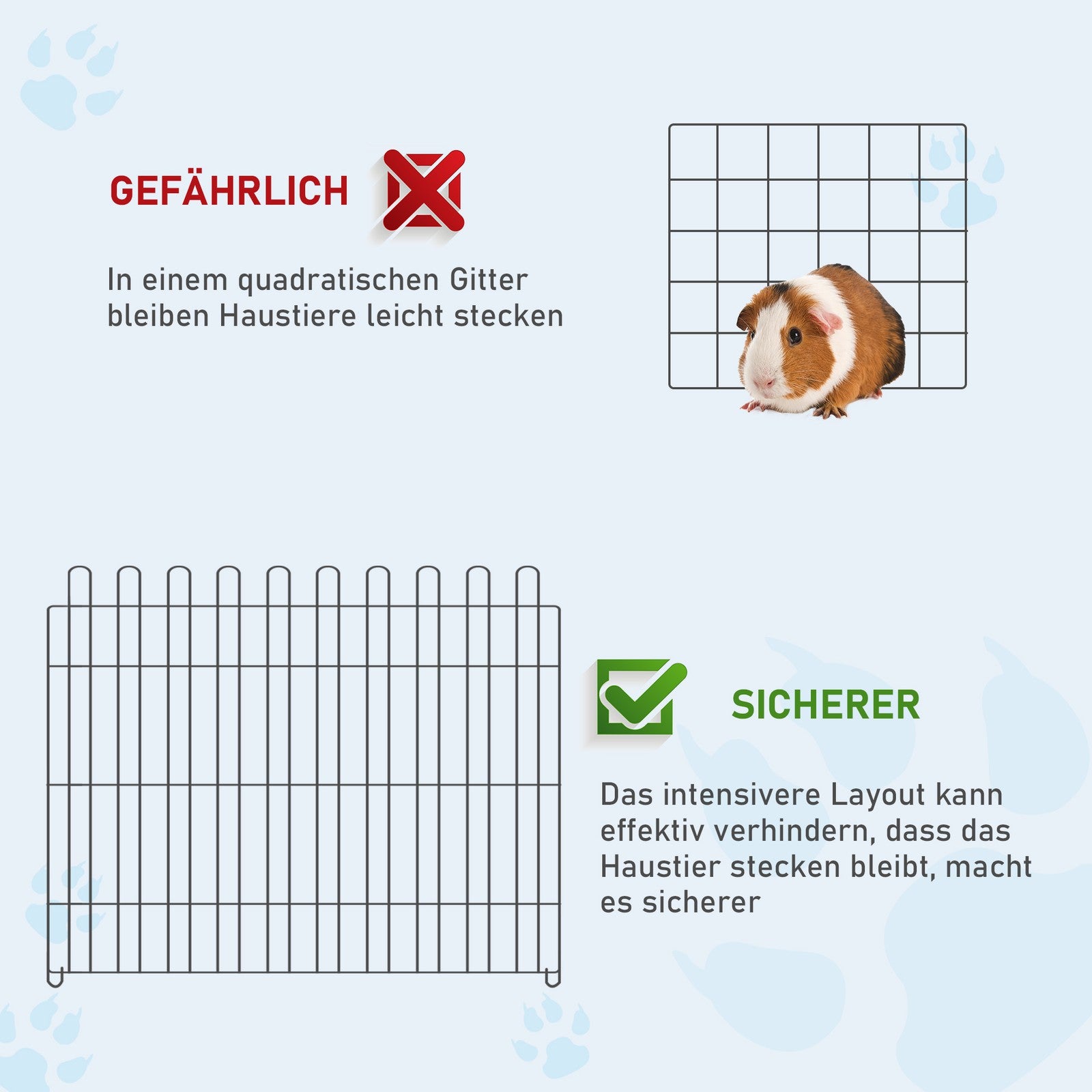 Pawhut Welpenauslauf Welpenzaun Laufstall Freilaufgehege Welpengitter 5 Maßen