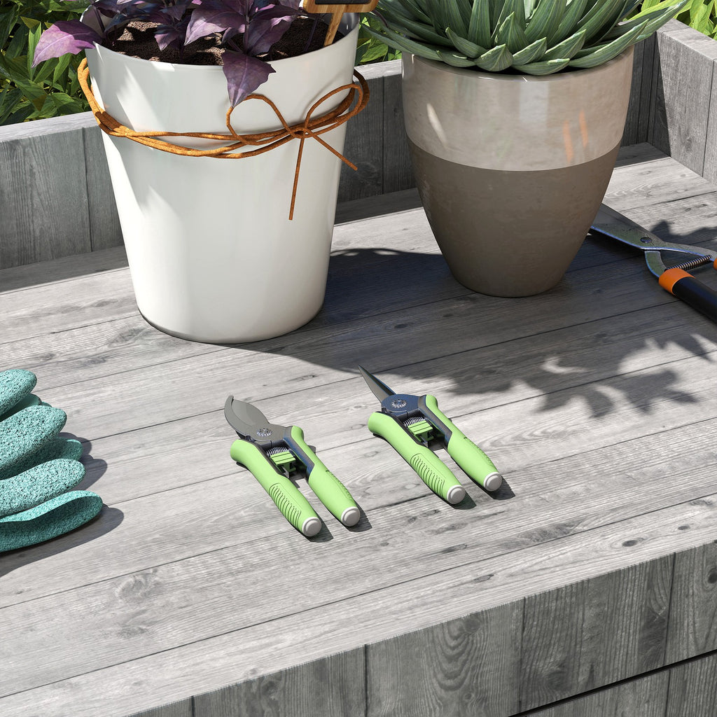 Gartenwerkzeug Set 2 Stück Garten Werkzeug Aus Edelstahl Gartengeräte Grün