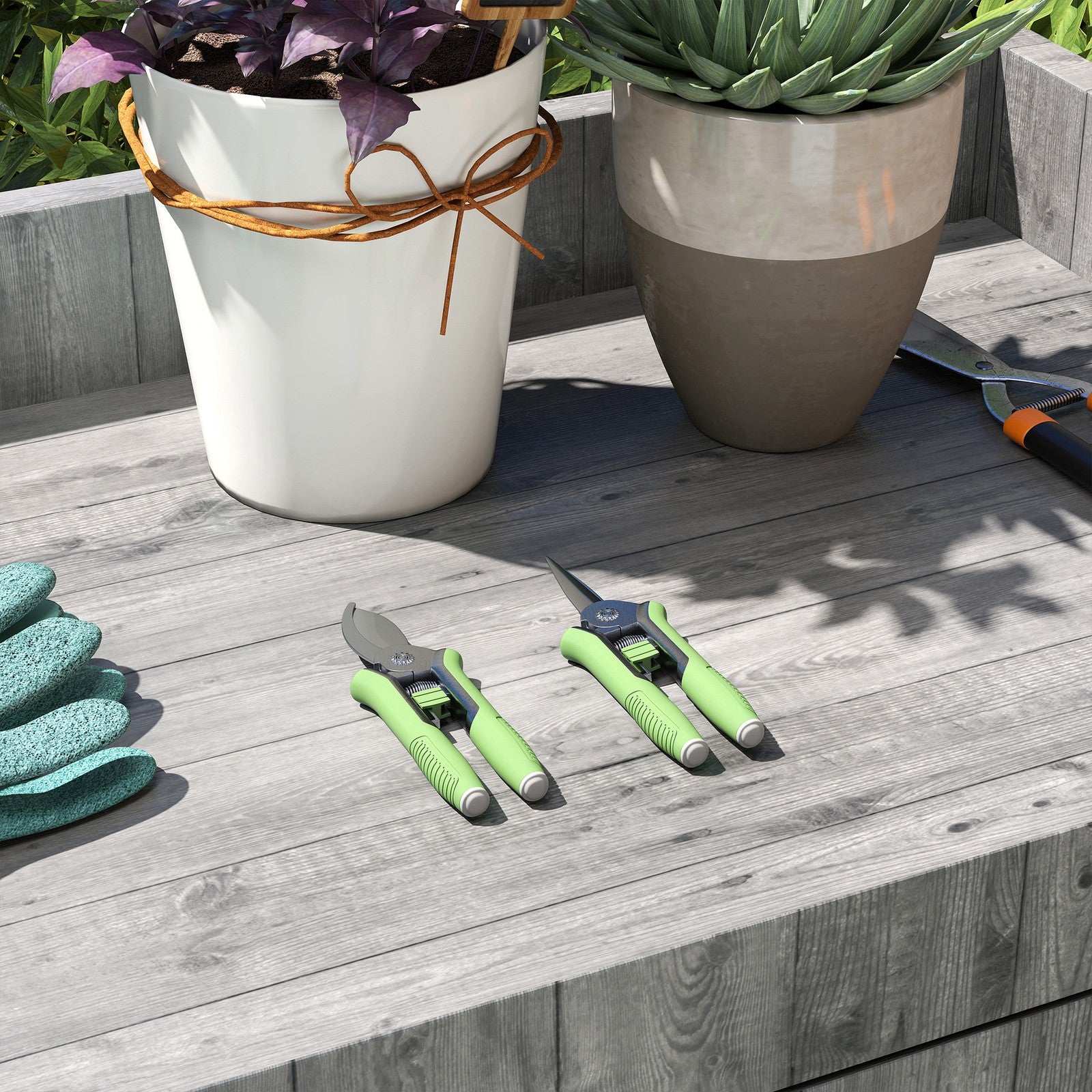 Gartenwerkzeug Set 2 Stück Garten Werkzeug Aus Edelstahl Gartengeräte Grün