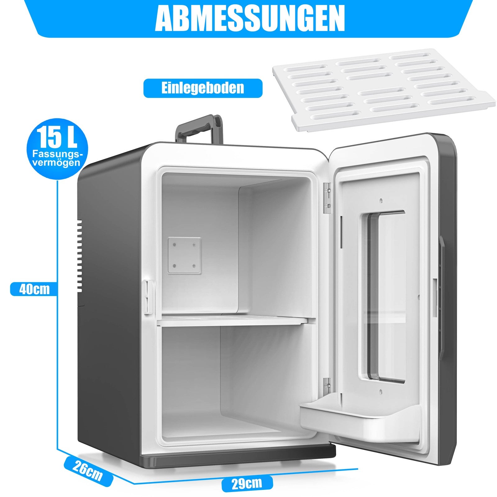 KESSER® Mini Kühlschrank 15 L Kühl Und Heizfunktion Minibar Kühlbox Thermobox