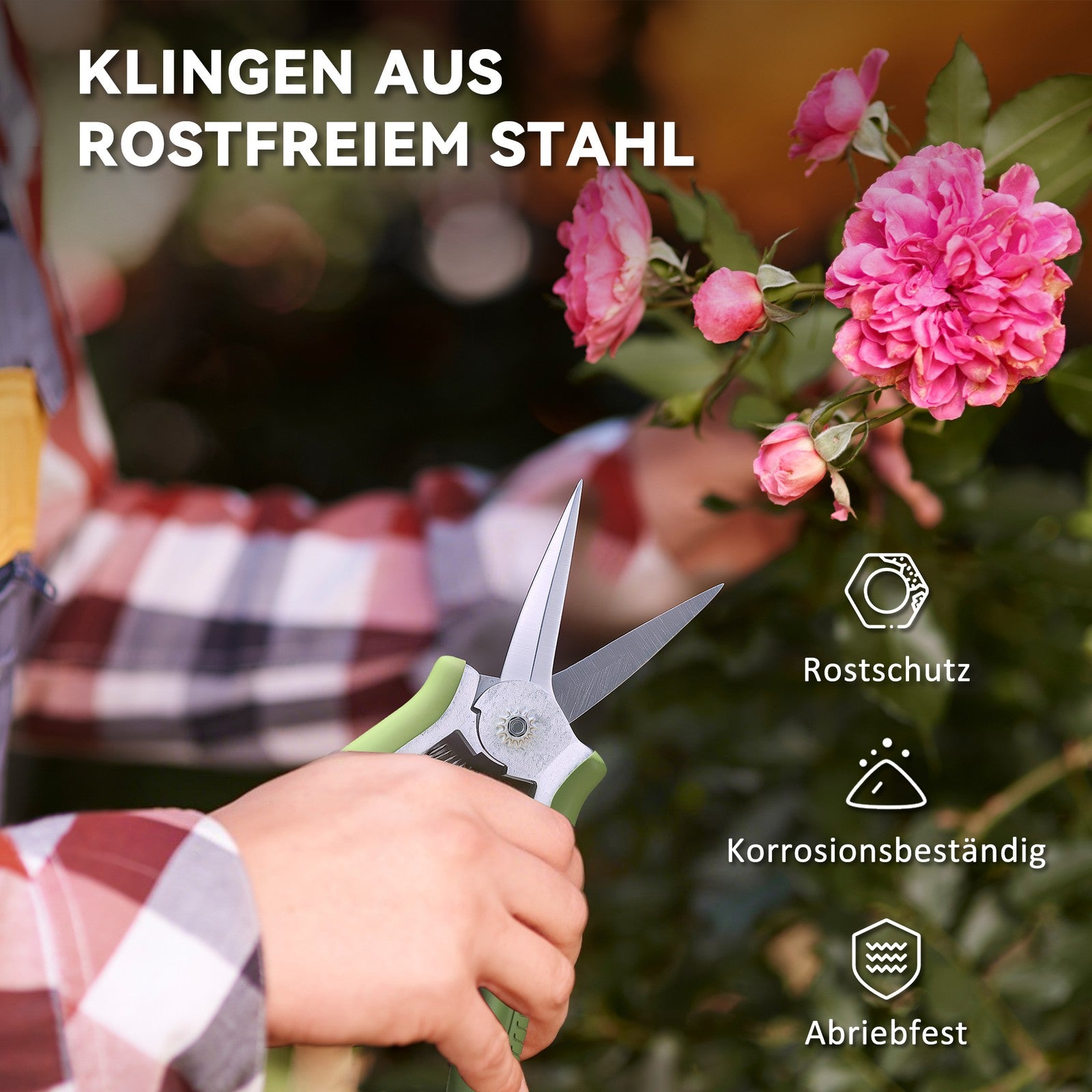 Gartenwerkzeug Set 2 Stück Garten Werkzeug Aus Edelstahl Gartengeräte Grün