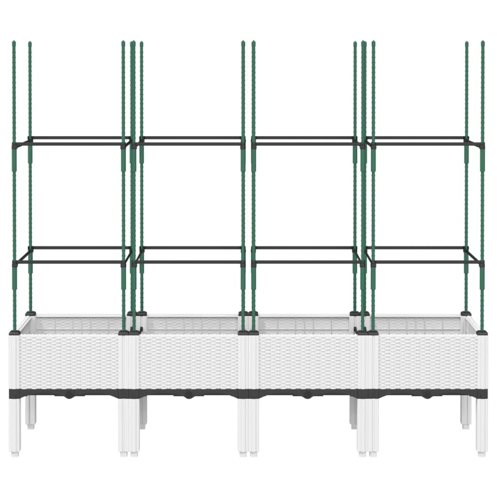 Pflanzkübel Mit Rankgitter Blumenkübel Gartenspalier Pflanzkasten PP Vidaxl
