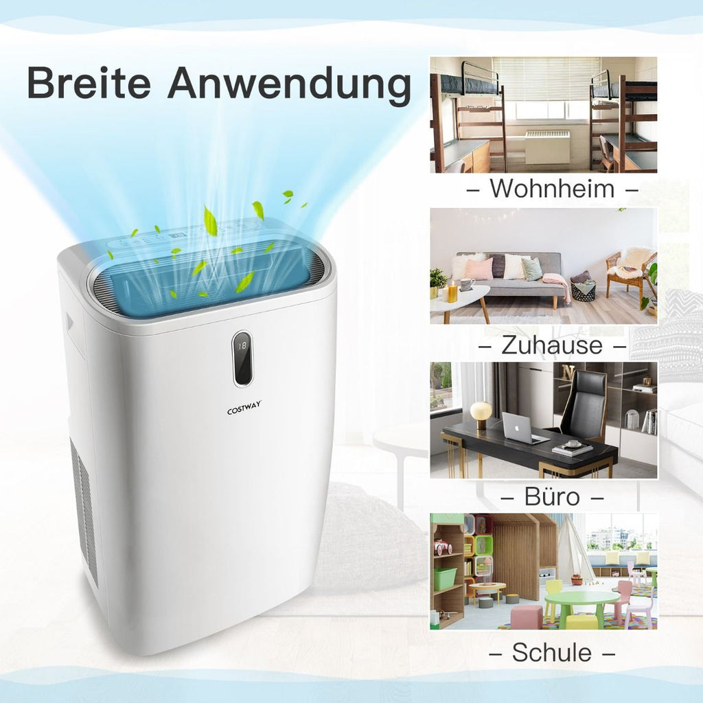 5 in 1 Mobile Klimaanlage 16000 BTU Kühl & Ventilator & Entfeuchter & Heiz Entfeuchter 16℃-32℃ 44,5 X 39 X 77 Cm Weiß