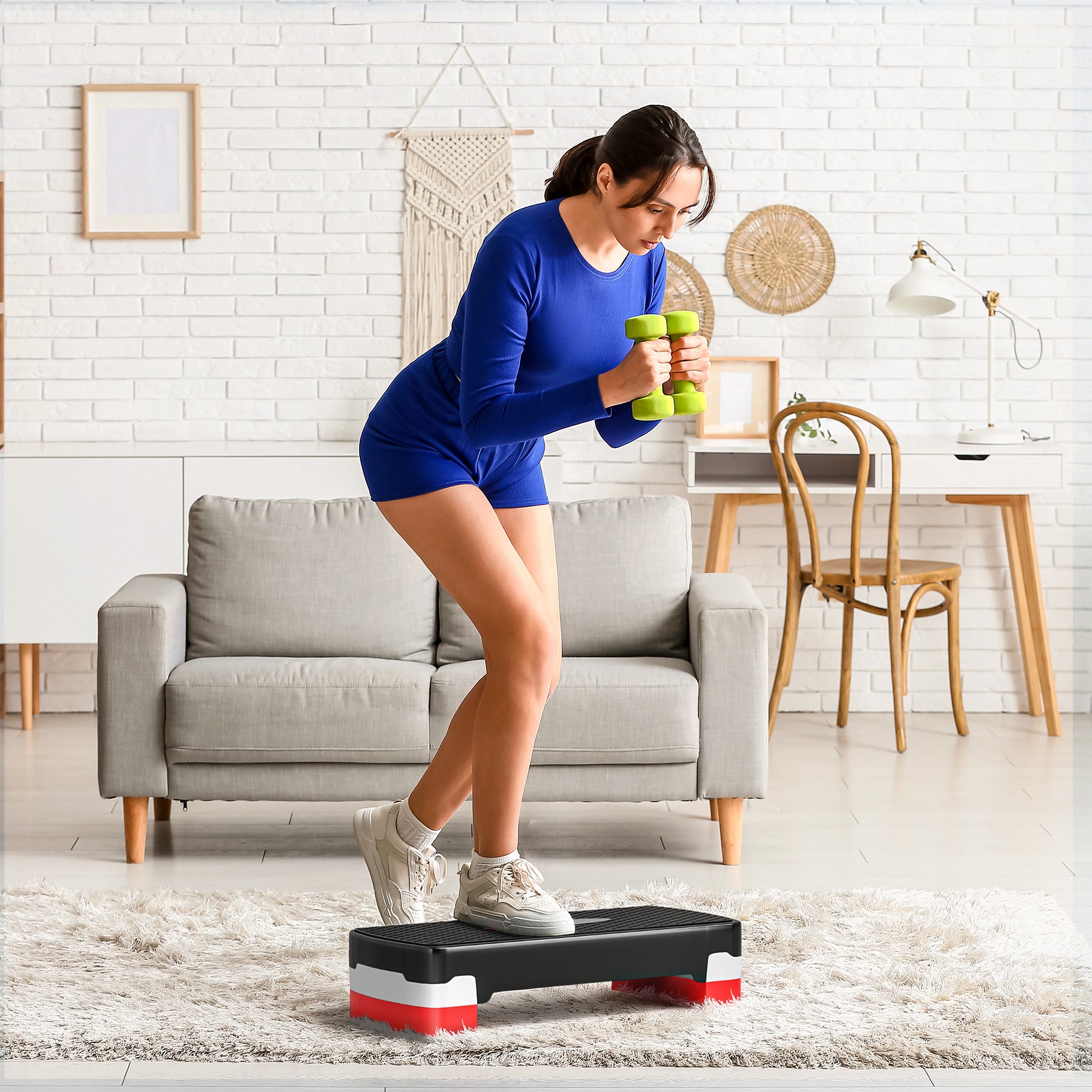 Steppbrett Aerobic Fitness Stepper Heimtrainer Höhenverstellbar
