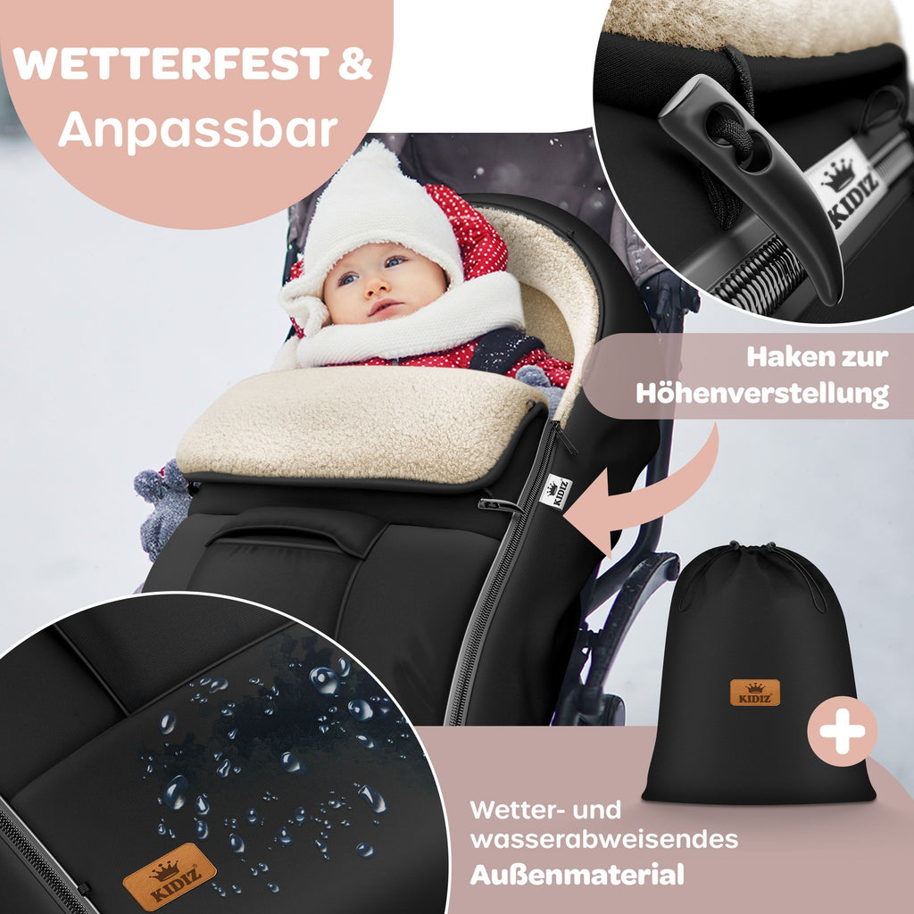 KIDIZ® Babyfußsack Baby Winterfußsack Kinderwagenfuß