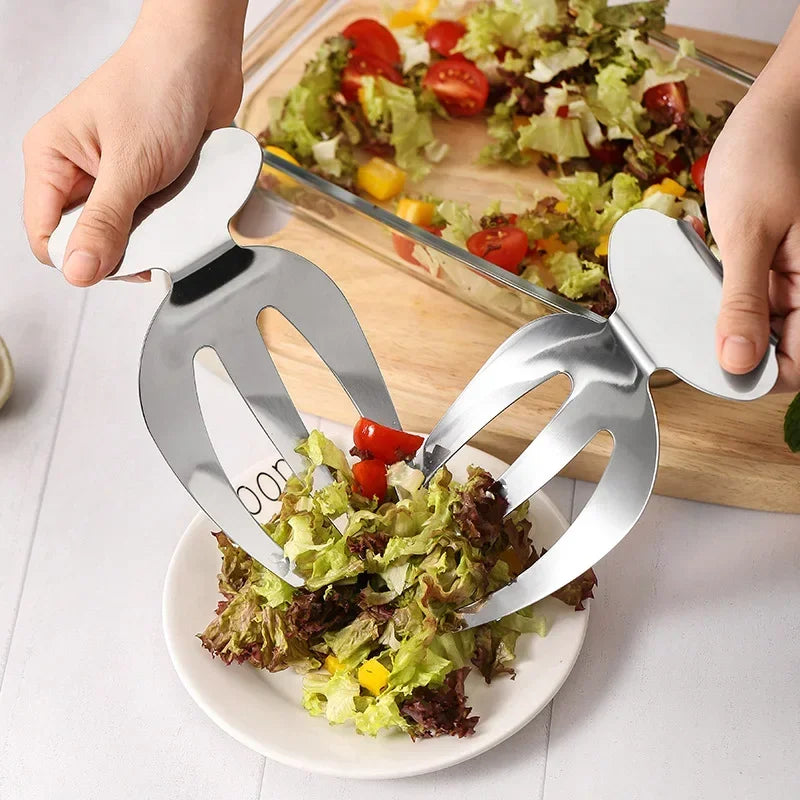 Salad Fork Stainless Steel Cutlery Set Kitchen Ware Cooking Tools Non-Stick Stirring Salad Server Kitchen Tools Accessories
