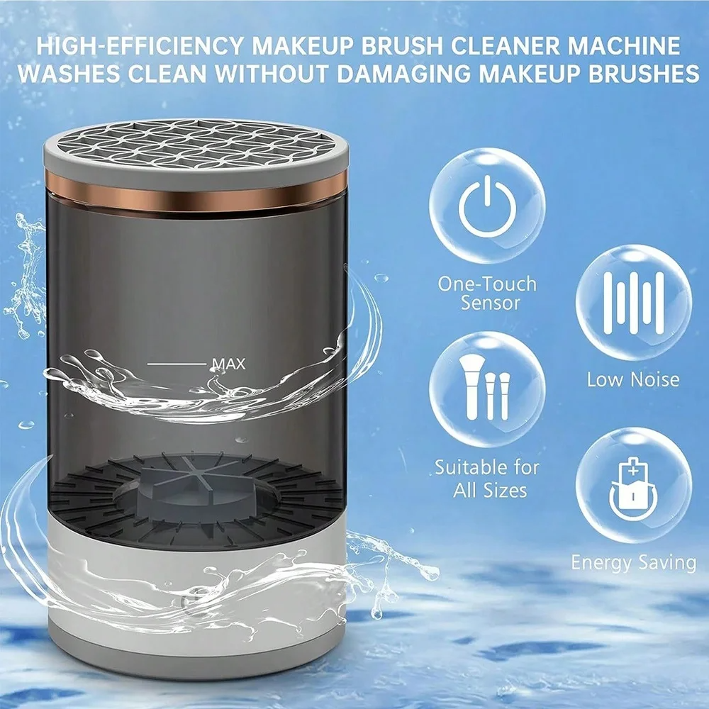 (US Shipping ) Automatic Brush Cleaner Electric Makeup Brush Cleaning Machine Fast Clean Dryer