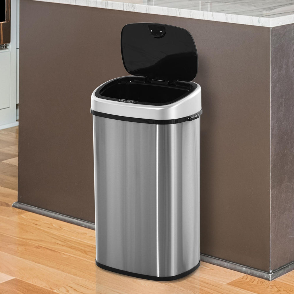 Automatik Mülleimer Abfalleimer Mit Infrarotsensor Küche Silber