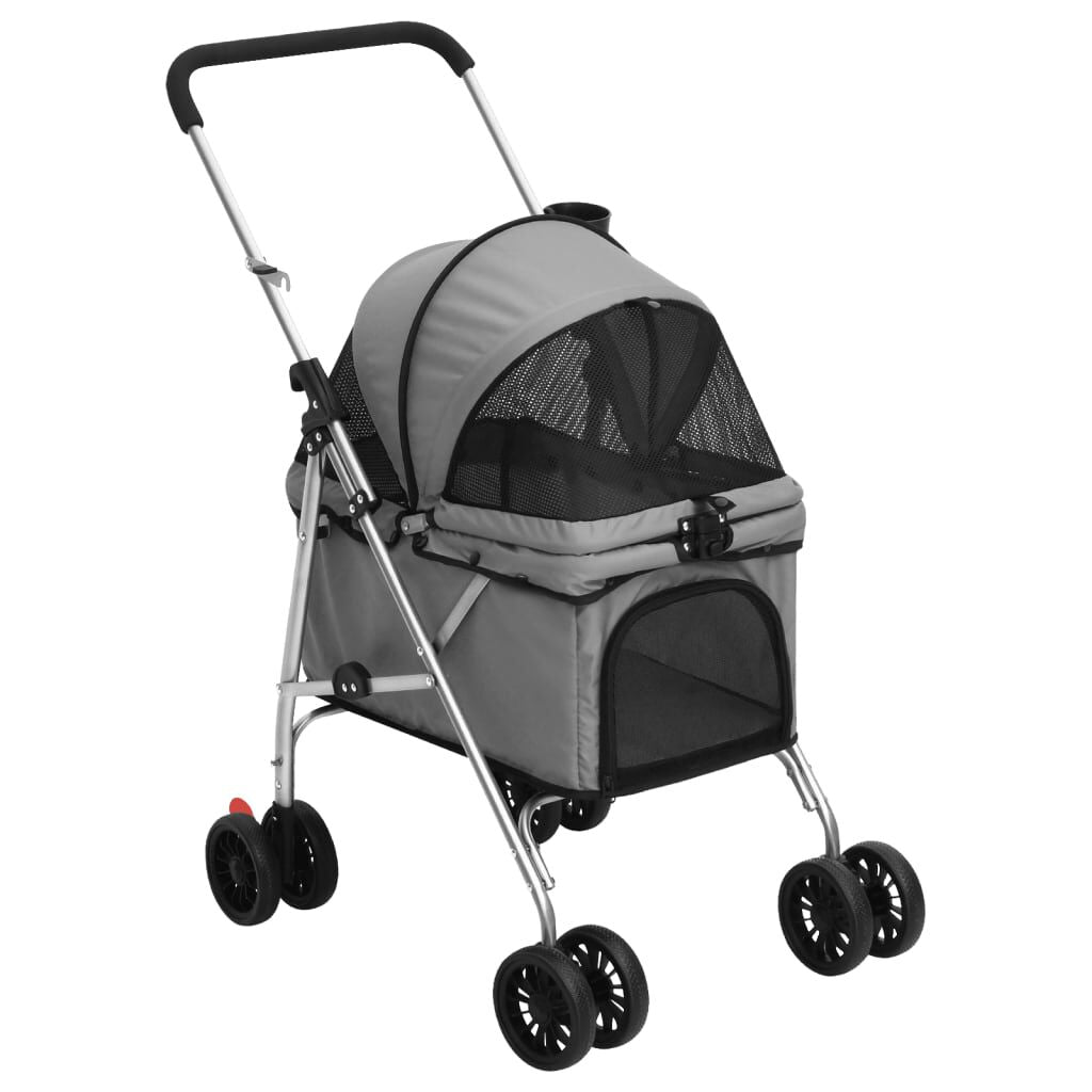 Hundewagen Faltbar Grau 76X50X100 Cm Oxford-Gewebe
