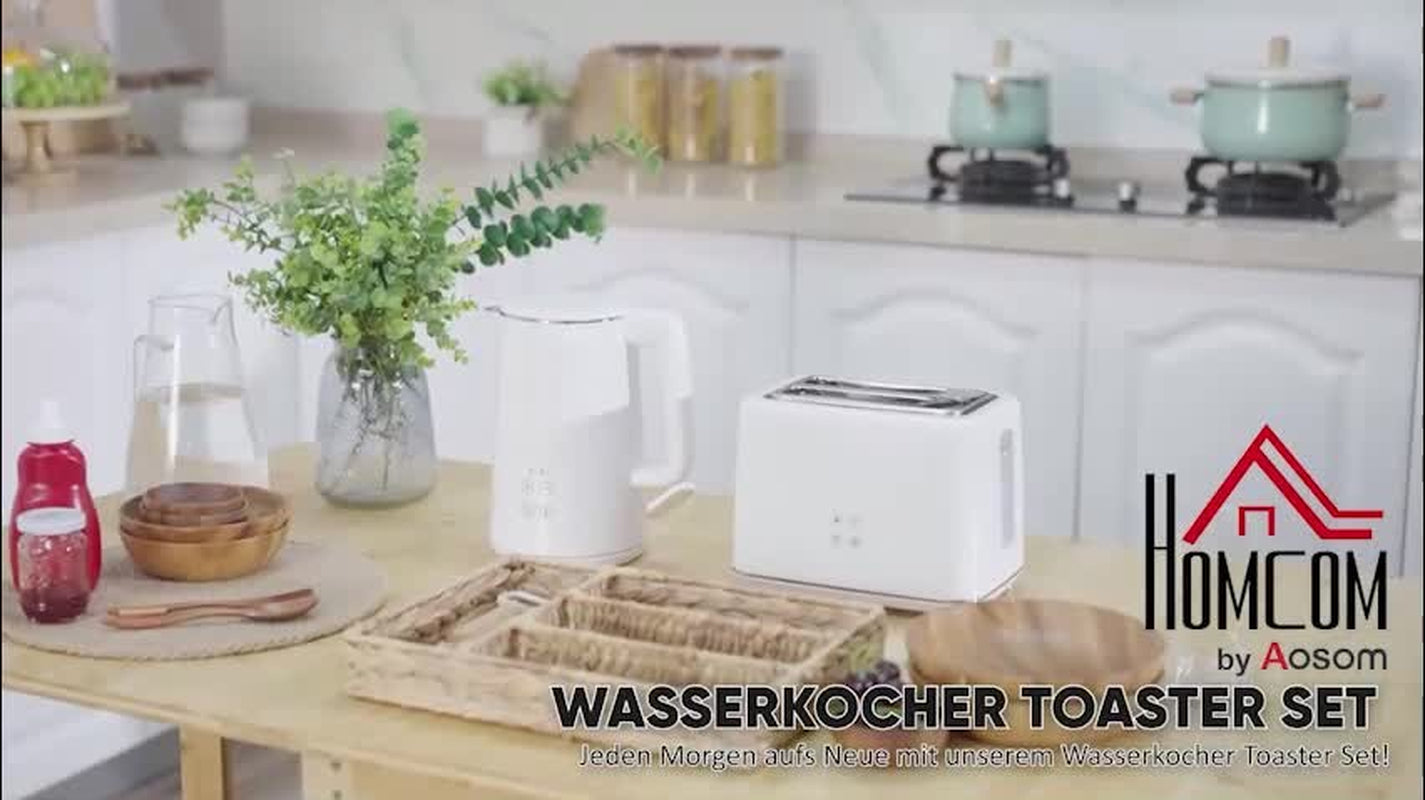 Küchenset Mit Wasserkocher Und Toaster, 7 Bräunungsstufe