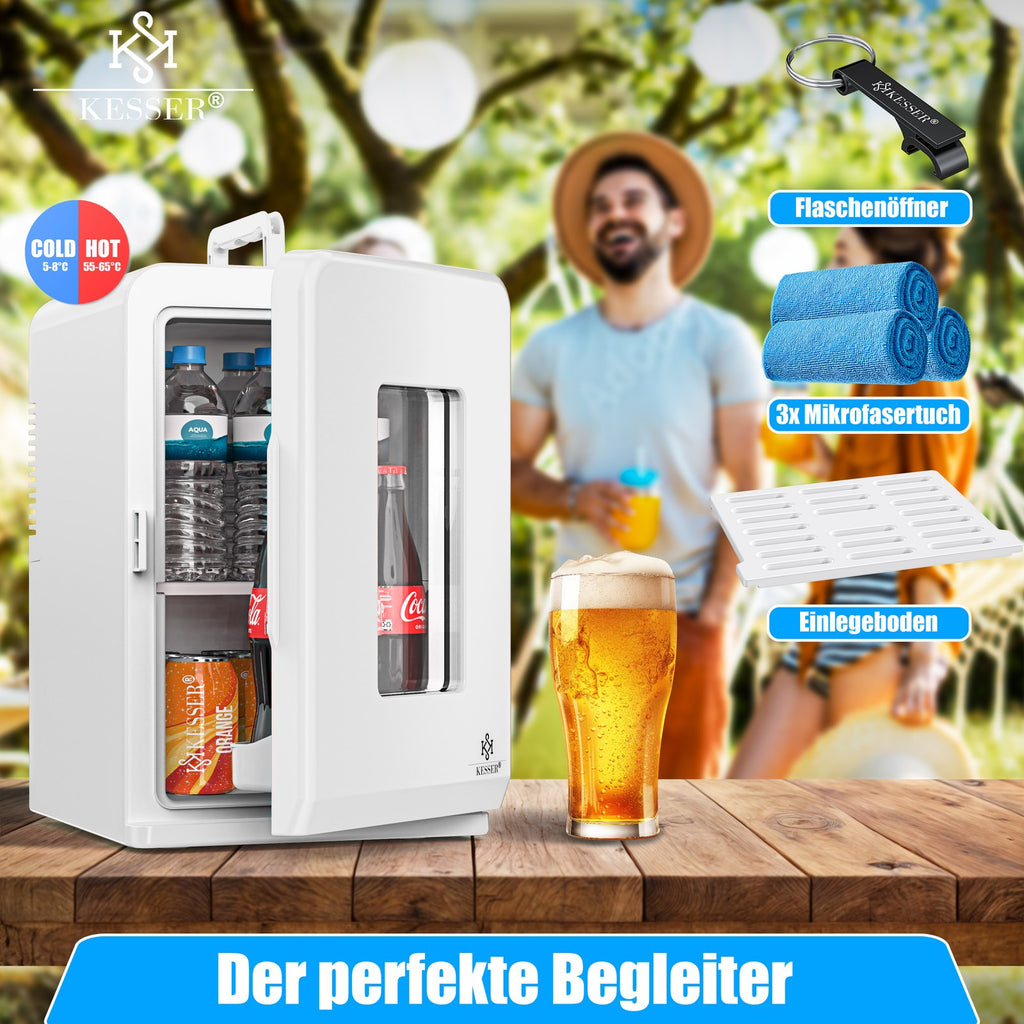 KESSER® Mini Kühlschrank 15 L Kühl Und Heizfunktion Minibar Kühlbox Thermobox