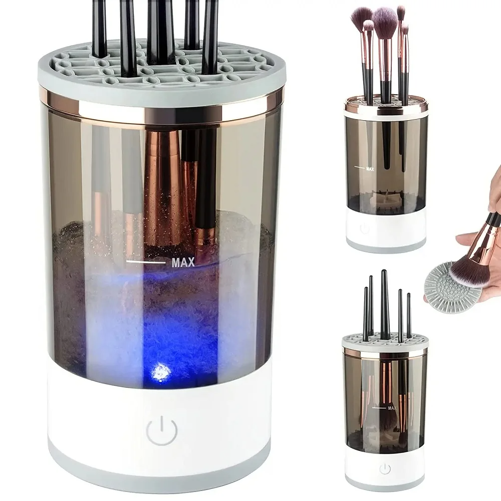 (US Shipping ) Automatic Brush Cleaner Electric Makeup Brush Cleaning Machine Fast Clean Dryer