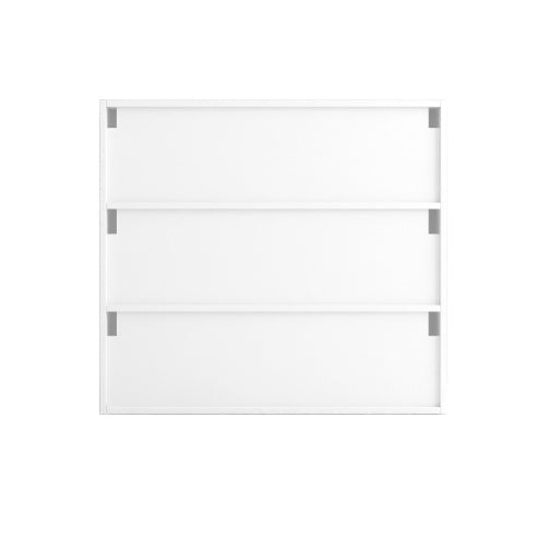 (US Shipping) White Glass Door Shoe Box Shoe Storage Cabinet With RGB Led Light