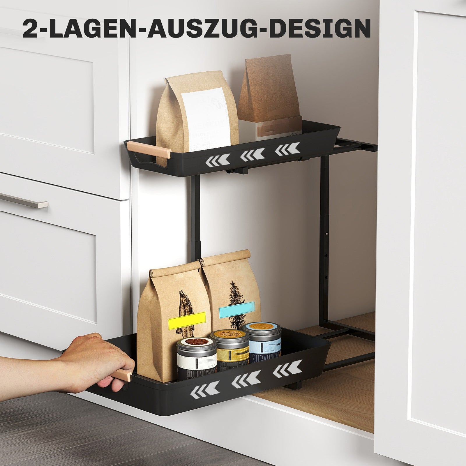 Küchenregal, Höhenverstellbar