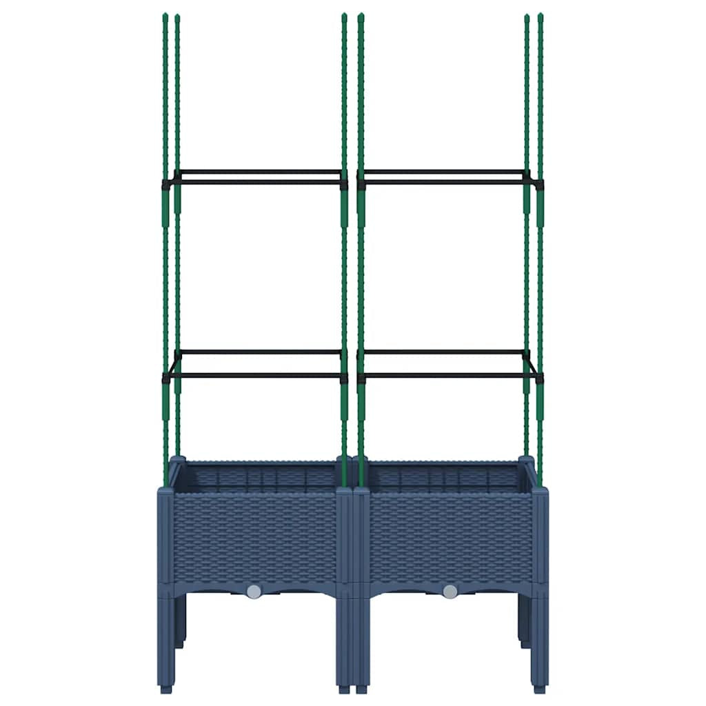 Pflanzkübel Mit Rankgitter Blumenkübel Gartenspalier Pflanzkasten PP Vidaxl