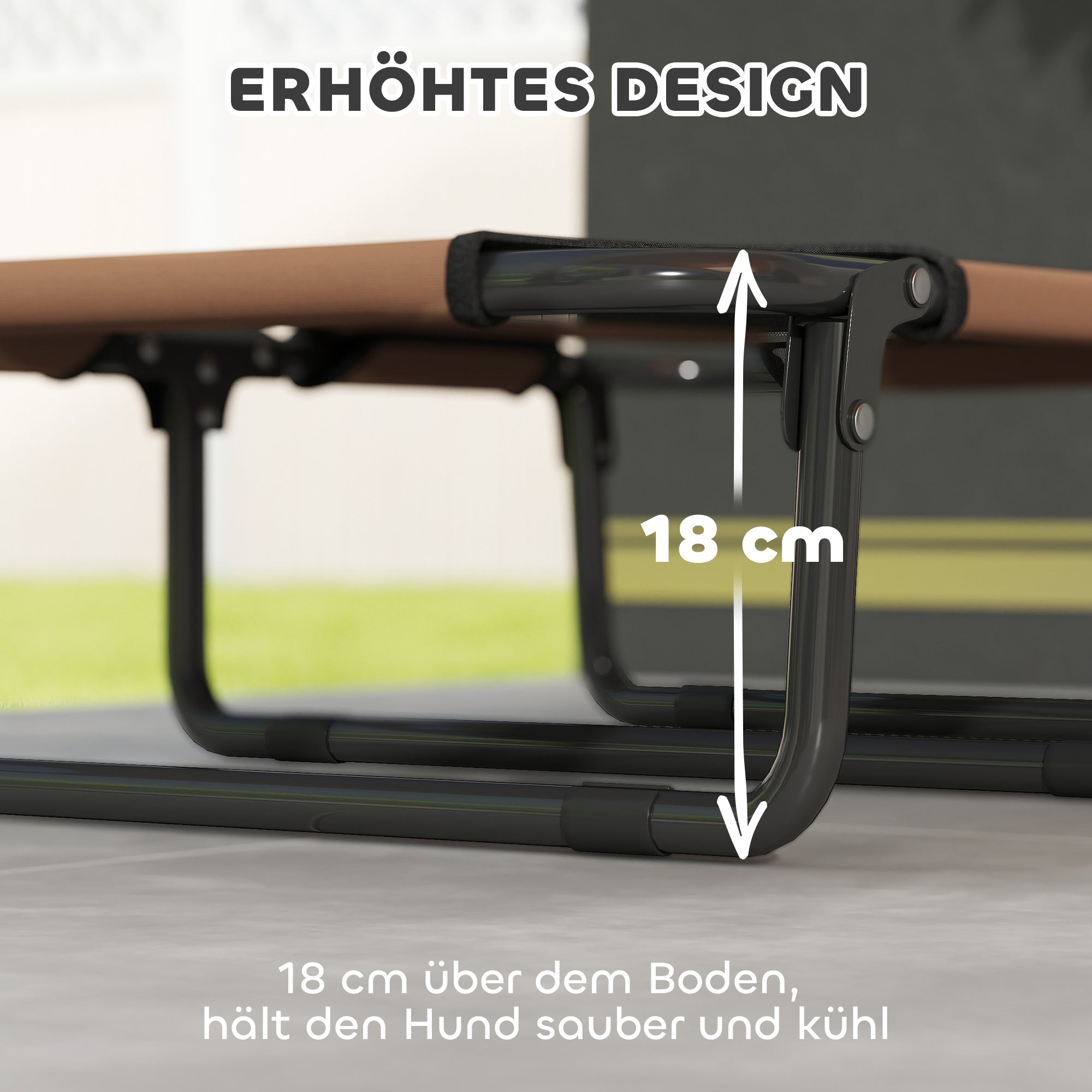 Erhöhtes Hundebett Klappbar Haustierbett, Outdoor Hundeliege Mit Netzdesign