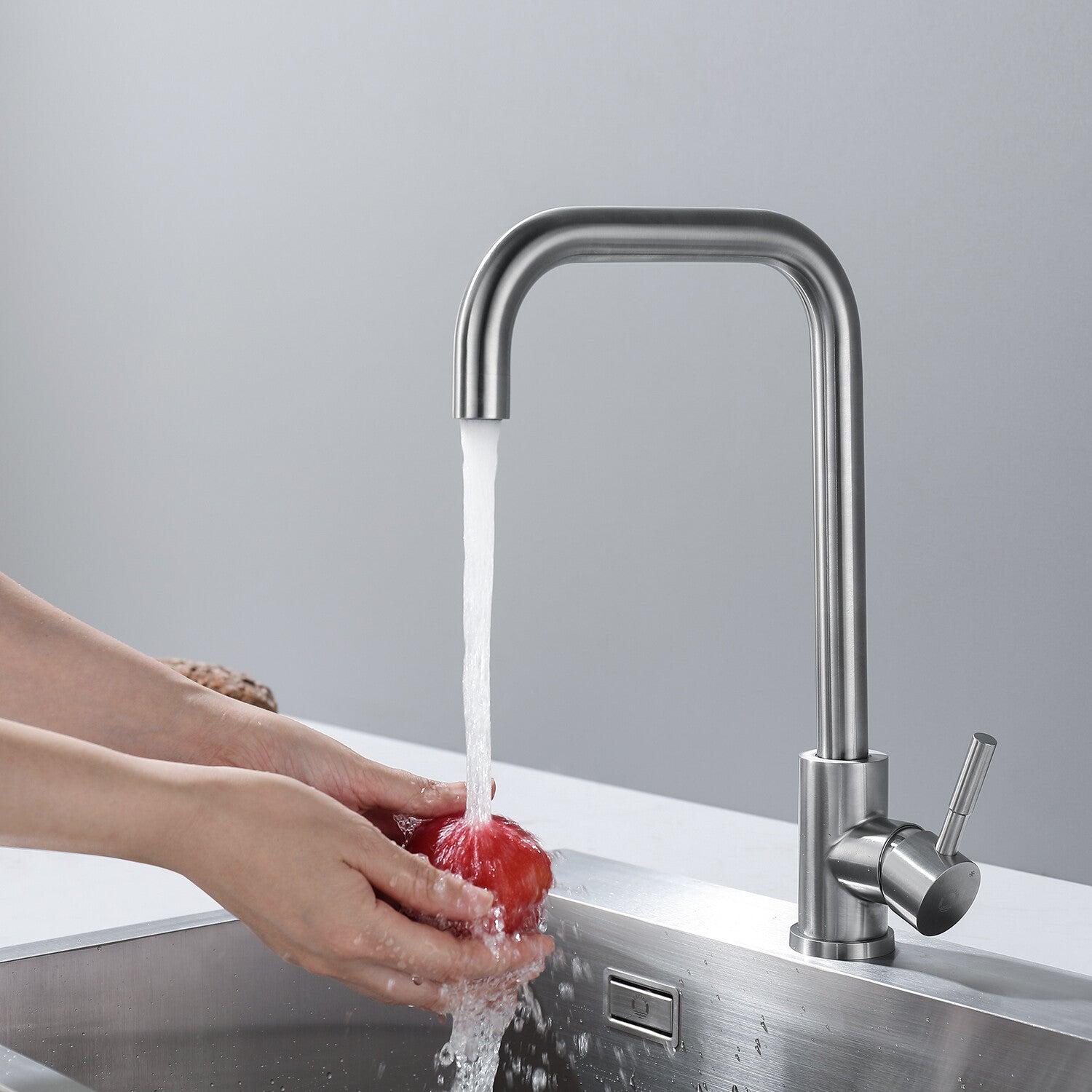 360° Drehbarer Küchenarmatur Wasserhahn Mischbatterie Küche Spültischarmat