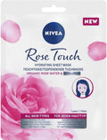 NIVEA Rose Touch Feuchtigkeitsspendende Tuchmaske (1. St.), Gesichtsmaske Für Intensive, Langanhaltende Feuchtigkeit, Feuchtigkeitsmaske Mit Bio Rosenwasser Und Hyaluron (Packung Mit 5)