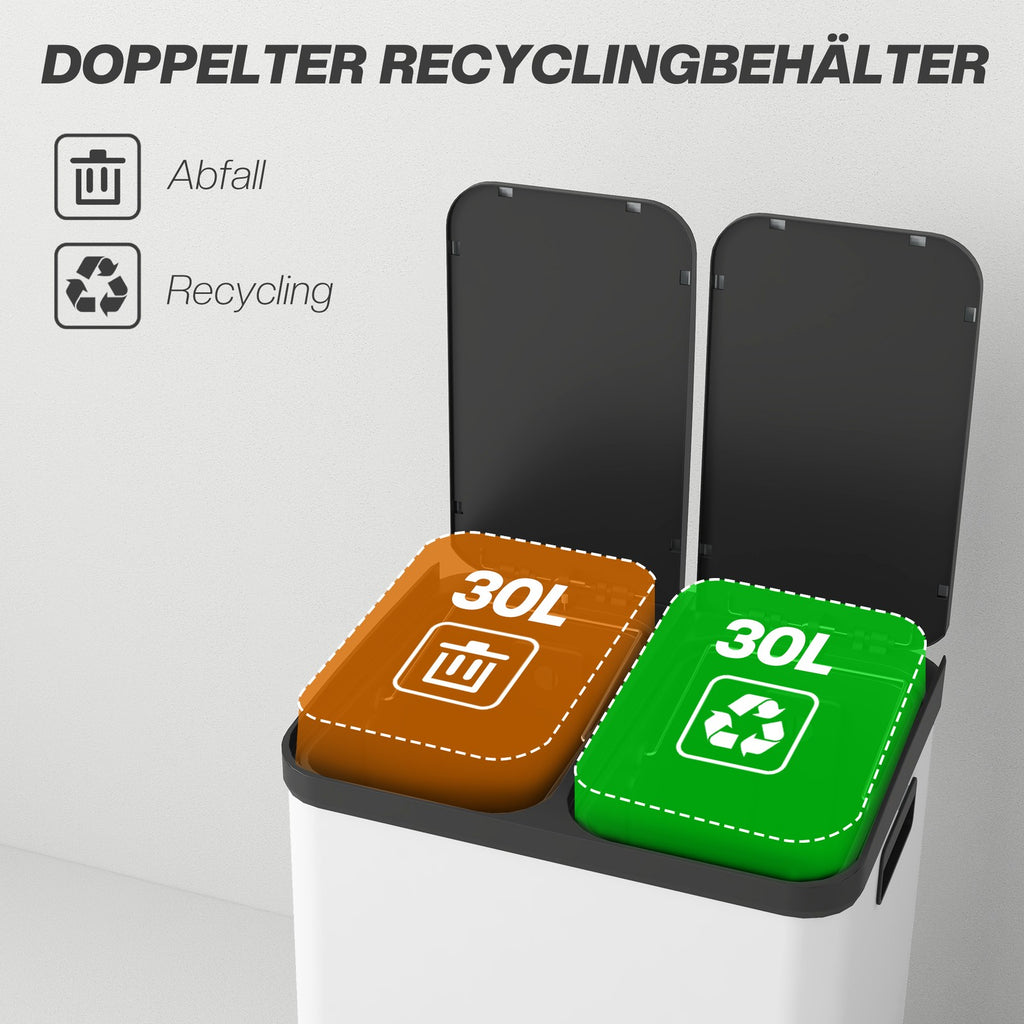 Mülleimer Küche 2 X 30L Mülltrennsyste
