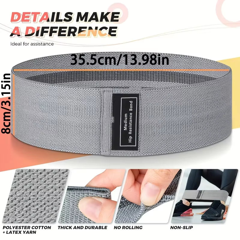 Crochet Gradient Color Resistance Band Deep Squat Buttocks Shaping Men and Women Single Training Ring Fitness Elastic Band