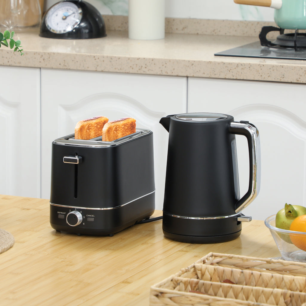 Wasserkocher Toaster Set Frühstück-Set Mit 1,7L Wasserkocher, 2 Scheiben Toaster