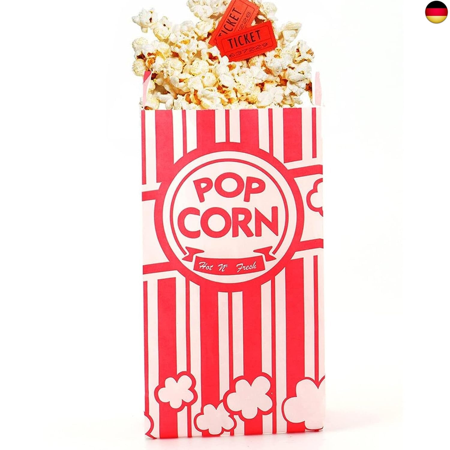 Tebery 200 Stück Popcorn Tüte, Papiertüten Partytüte, Popcorn Box Candy Tüte