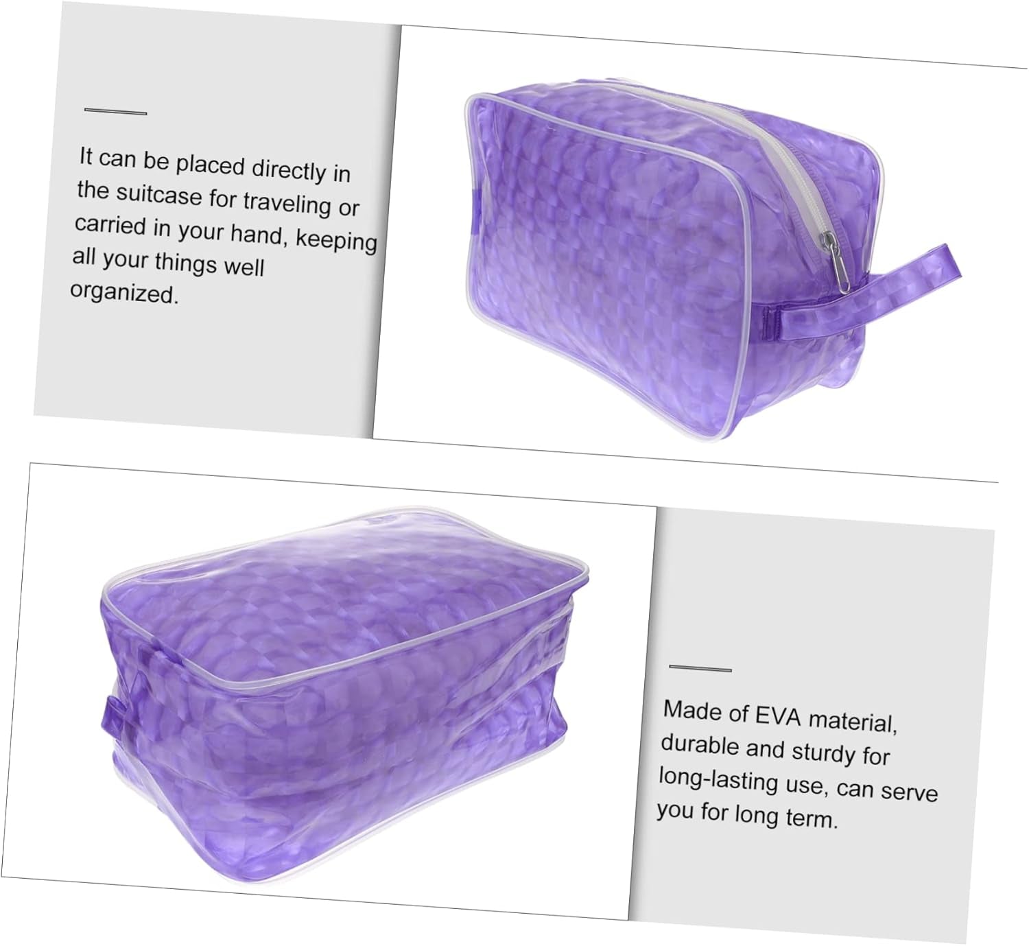 DOITOOL Reisetasche Kulturbeutel Eva Organizer Grau Mit Reißverschluss Für Reisen Schwimmen Strand