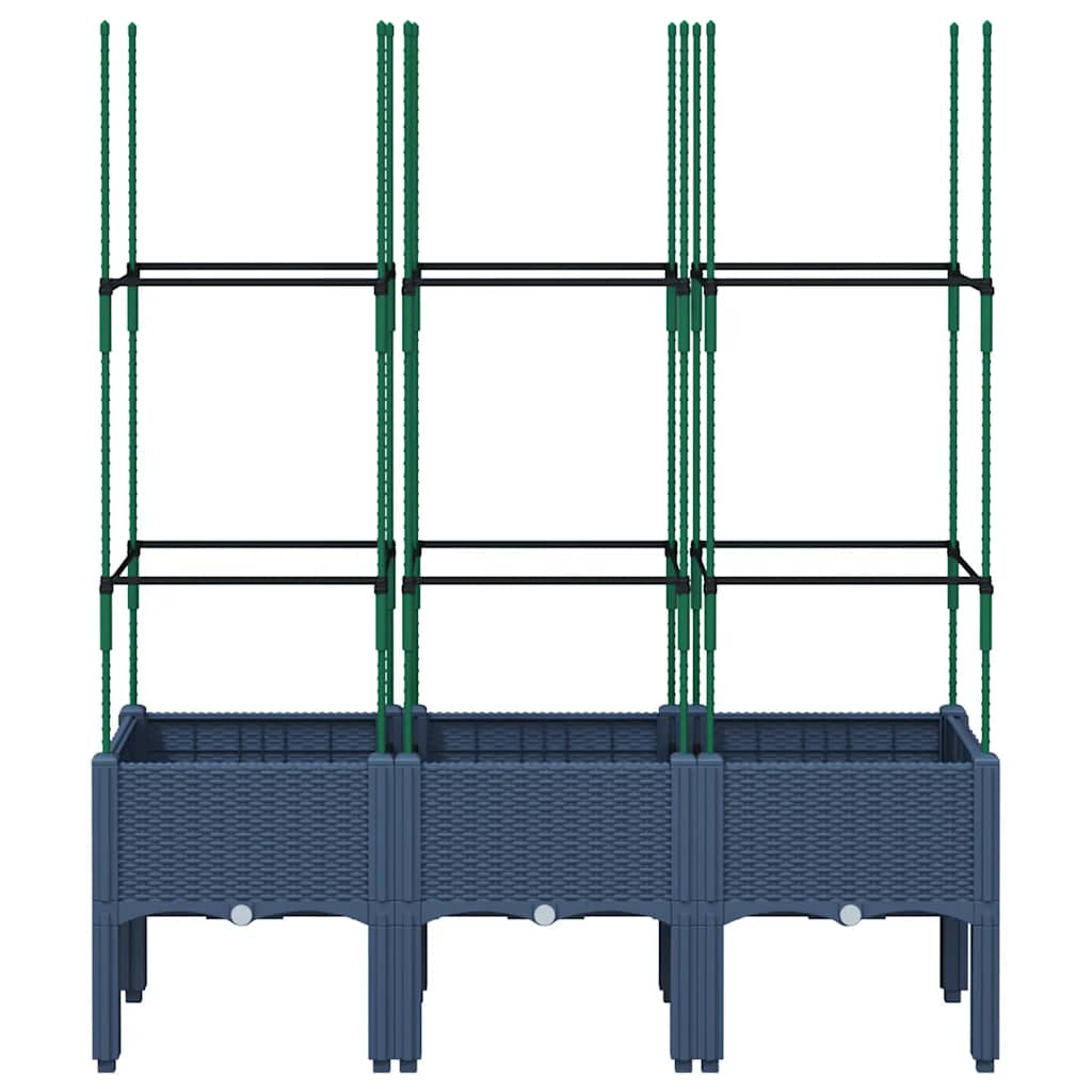 Pflanzkübel Mit Rankgitter Blumenkübel Gartenspalier Pflanzkasten PP Vidaxl