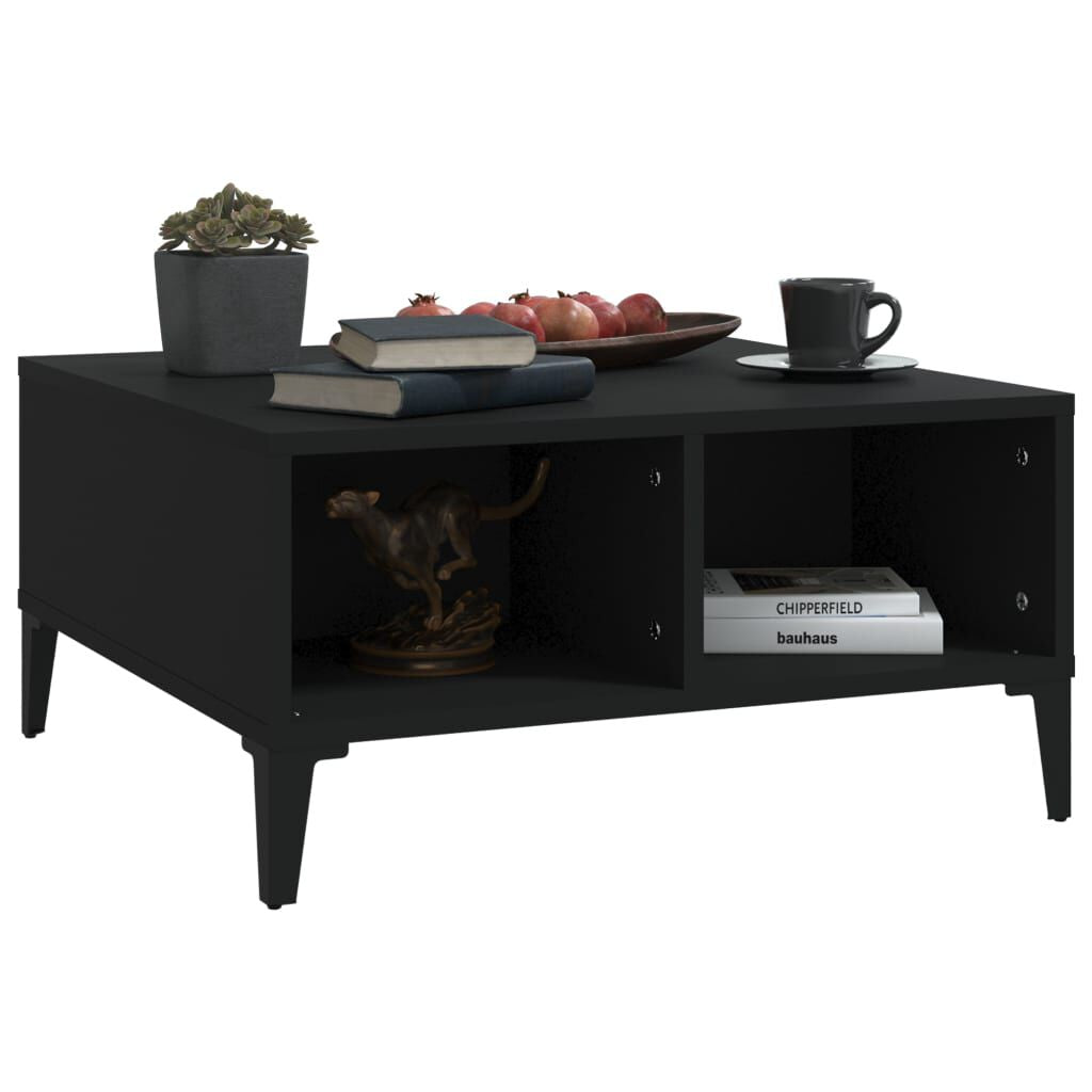 Couchtisch Schwarz 60X60X30 Cm Holzwerkstoff