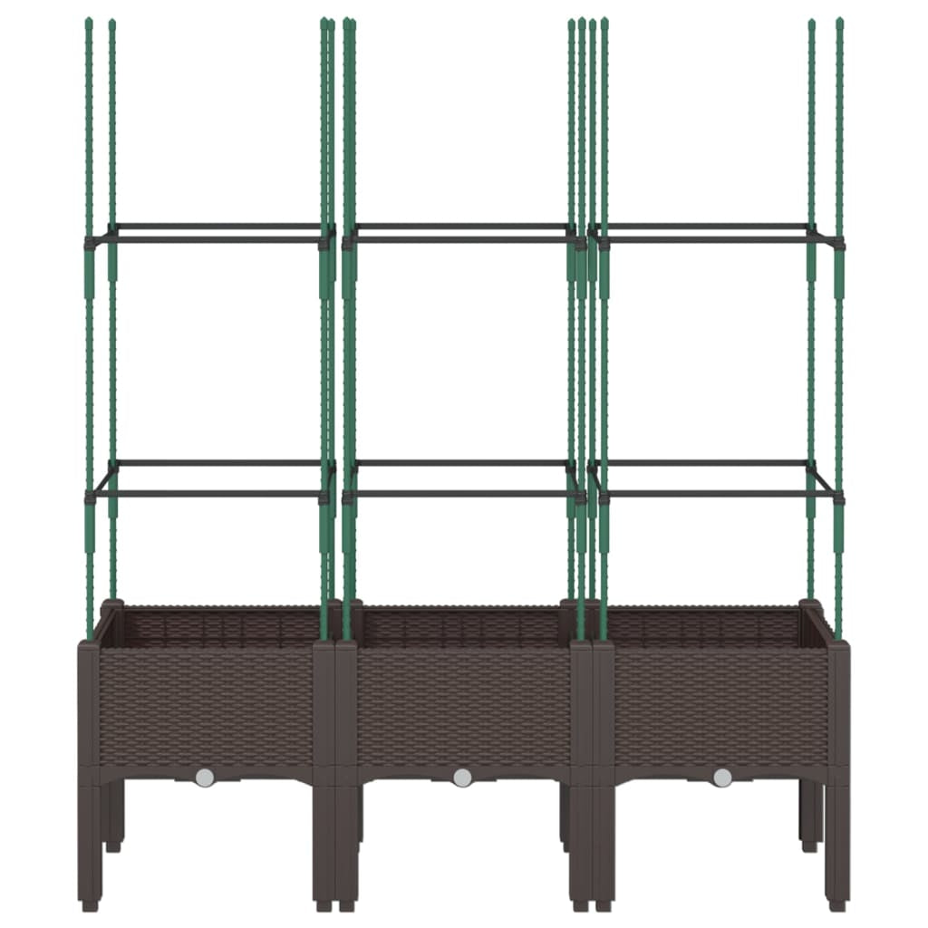 Pflanzkübel Mit Rankgitter Blumenkübel Gartenspalier Pflanzkasten PP Vidaxl