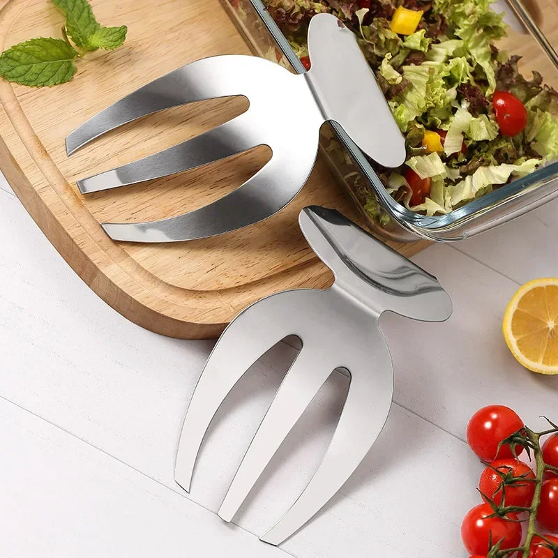 Salad Fork Stainless Steel Cutlery Set Kitchen Ware Cooking Tools Non-Stick Stirring Salad Server Kitchen Tools Accessories