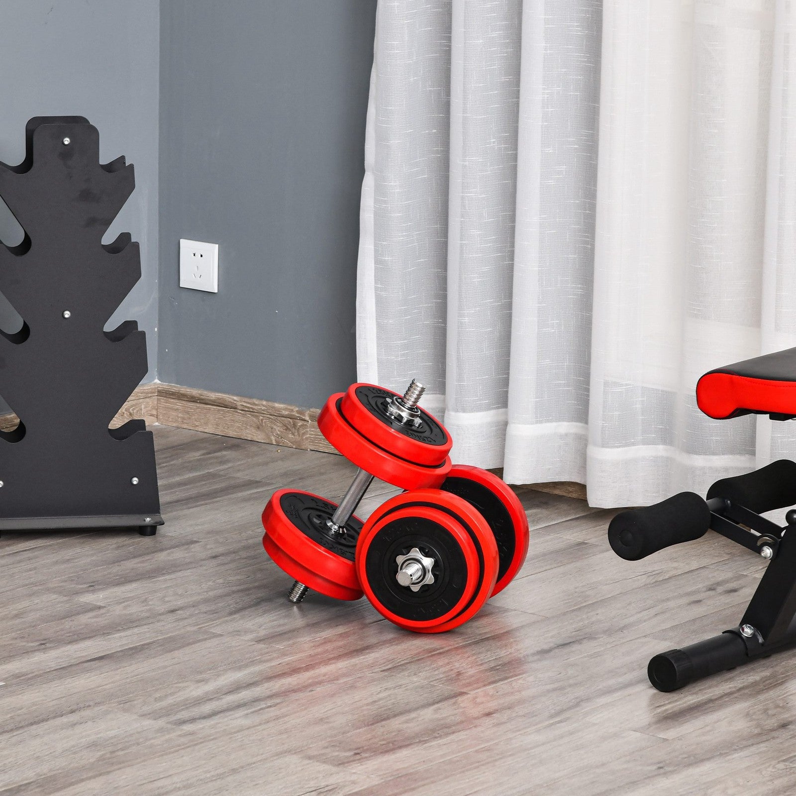 Hantelset Verstellbare Langhantel & Kurzhantel Fitness-Übung