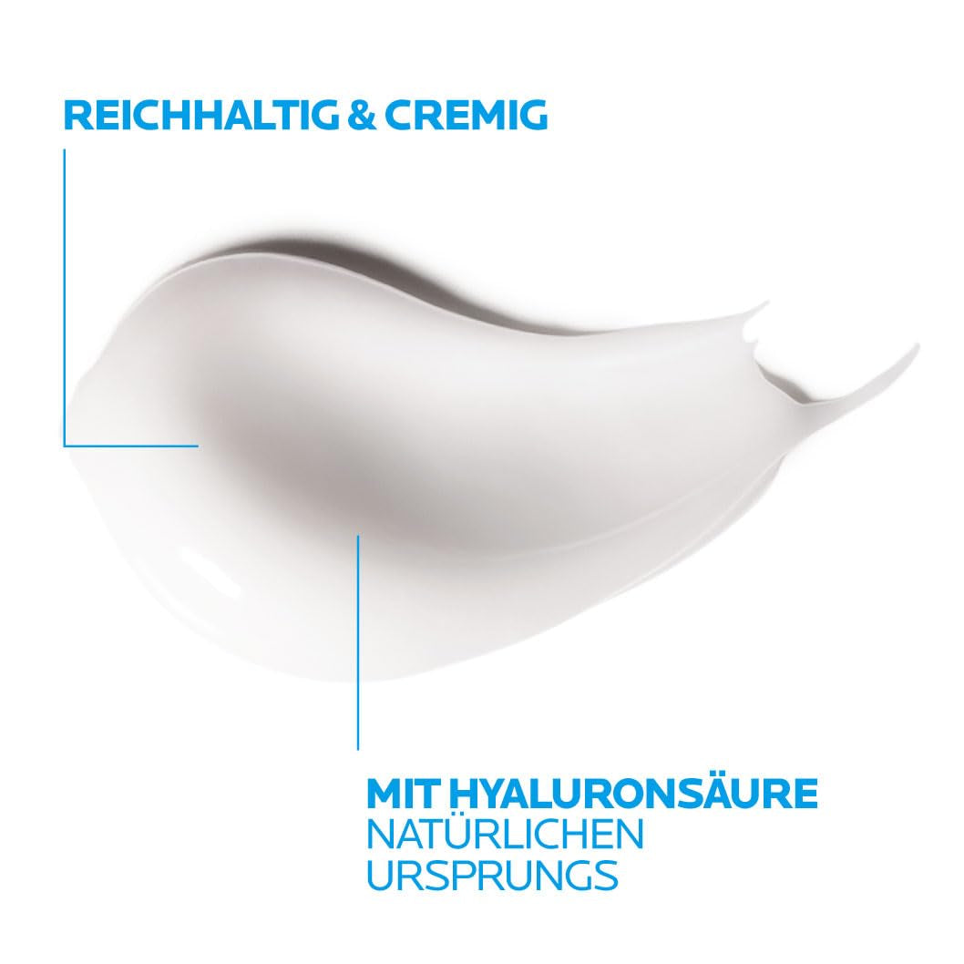 La Roche Posay Leichte Gesichtscreme Für Empfindliche, Trockene Haut, 72 Stunden Feuchtigkeit, Mit Biofermentierter Hyaluronsäure Und Thermalwasser, Ohne Alkohol, Hydraphase HA Leicht, 50 Ml
