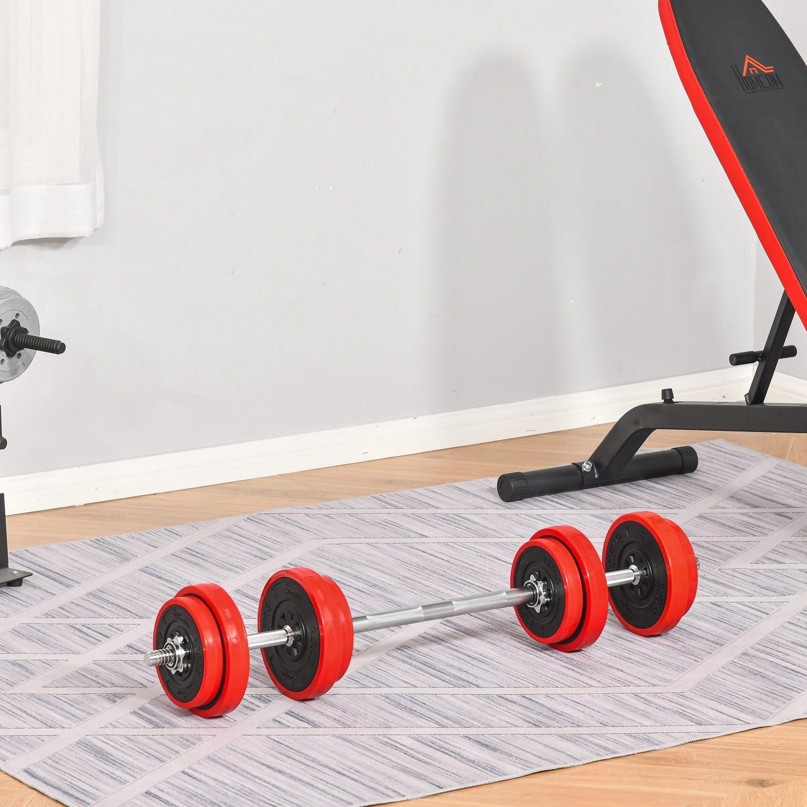 Hantelset Verstellbare Langhantel & Kurzhantel Fitness-Übung