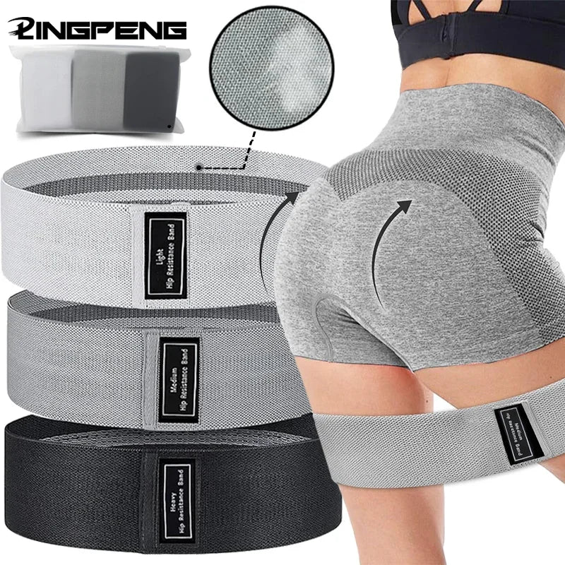 Crochet Gradient Color Resistance Band Deep Squat Buttocks Shaping Men and Women Single Training Ring Fitness Elastic Band