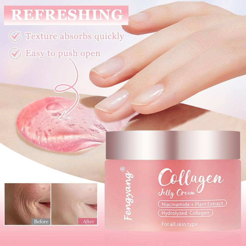 ® Collagen Jelly Cream, Anti-Aging Feuchtigkeitspflege, Boosts Skin'S Barrier Hydration, Stärkt Die Feuchtigkeitsbarriere Der Haut