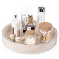 (US Shipping) Anyoifax 360 Rotating Makeup Organizer Perfume Tray Skincare Holder Spinning Cosmetic Storage Bathroom Countertop Organizer Lazy Susan Turntable for Dresser Vanity Kitchen Large Beige