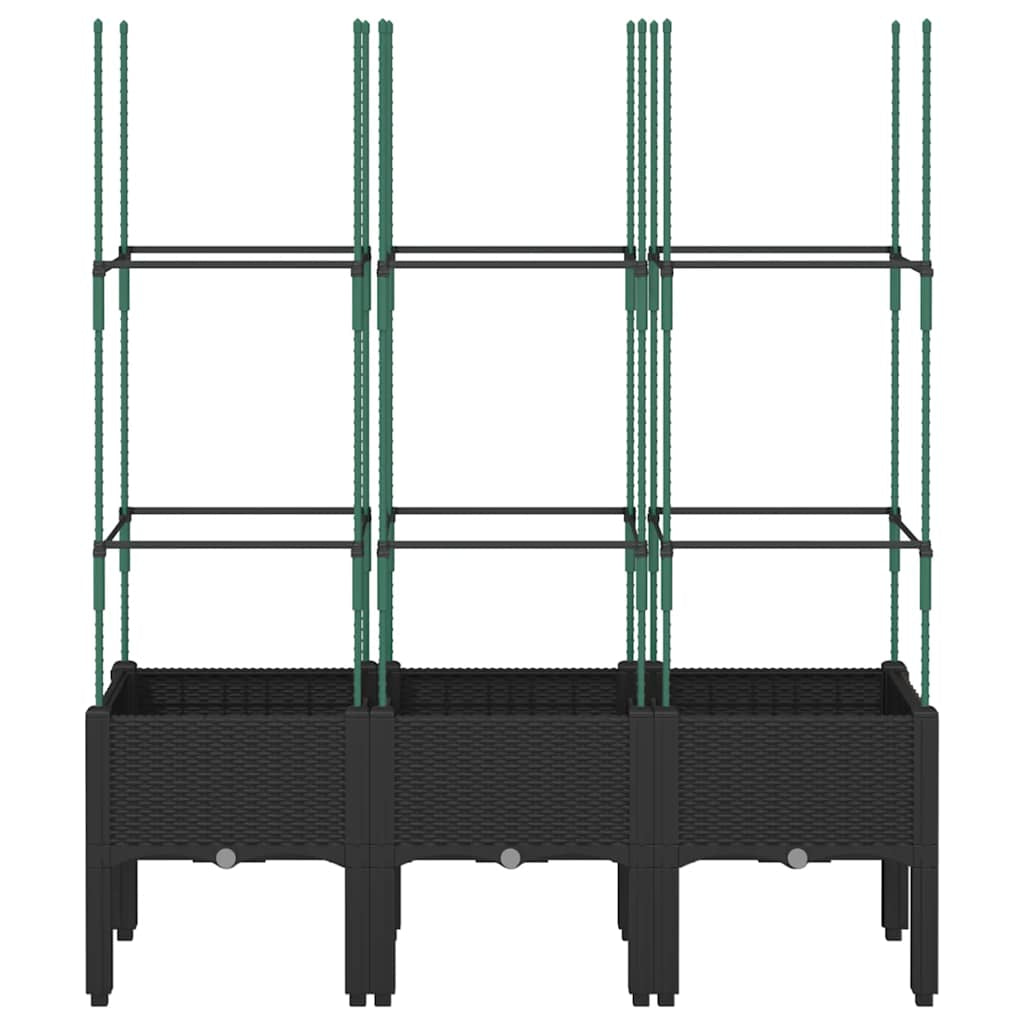 Pflanzkübel Mit Rankgitter Blumenkübel Gartenspalier Pflanzkasten PP Vidaxl