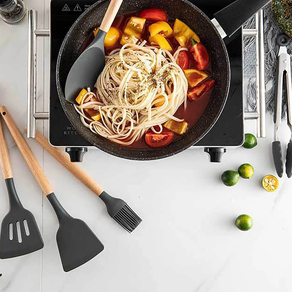 Silicone Kitchenware Cooking Utensils Set Non-Stick Cookware Kitchen Cooking Tool Set