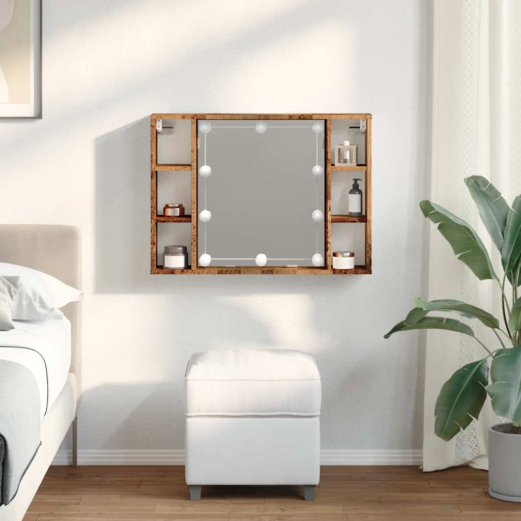 Spiegelschrank Mit LED Badschrank Badspiegel Badezimmer Hängeschrank VidaXL