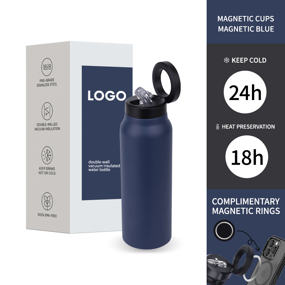 (US-DE Shipping) Stainless Steel Water Bottle With Lid Magnetic