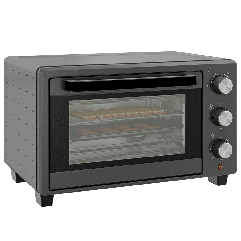 Minibackofen 21L 1400W 60 Min Timer, Kleinbackofen Mit 100 °C-230 °C Einstellbar