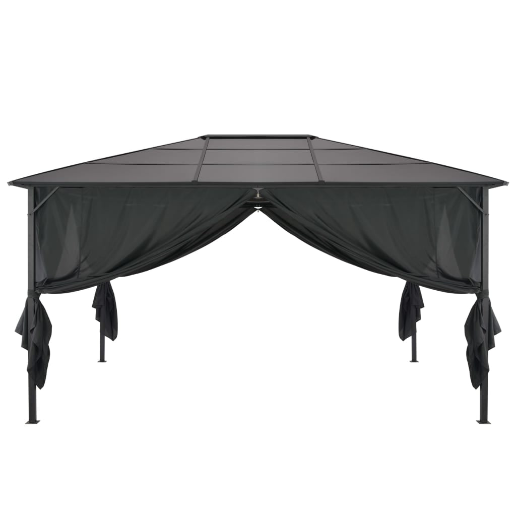 Gartenpavillon Schwarz Pavillon Partyzelt Festzelt Gartenzelt 4X3/3X3M VidaXL