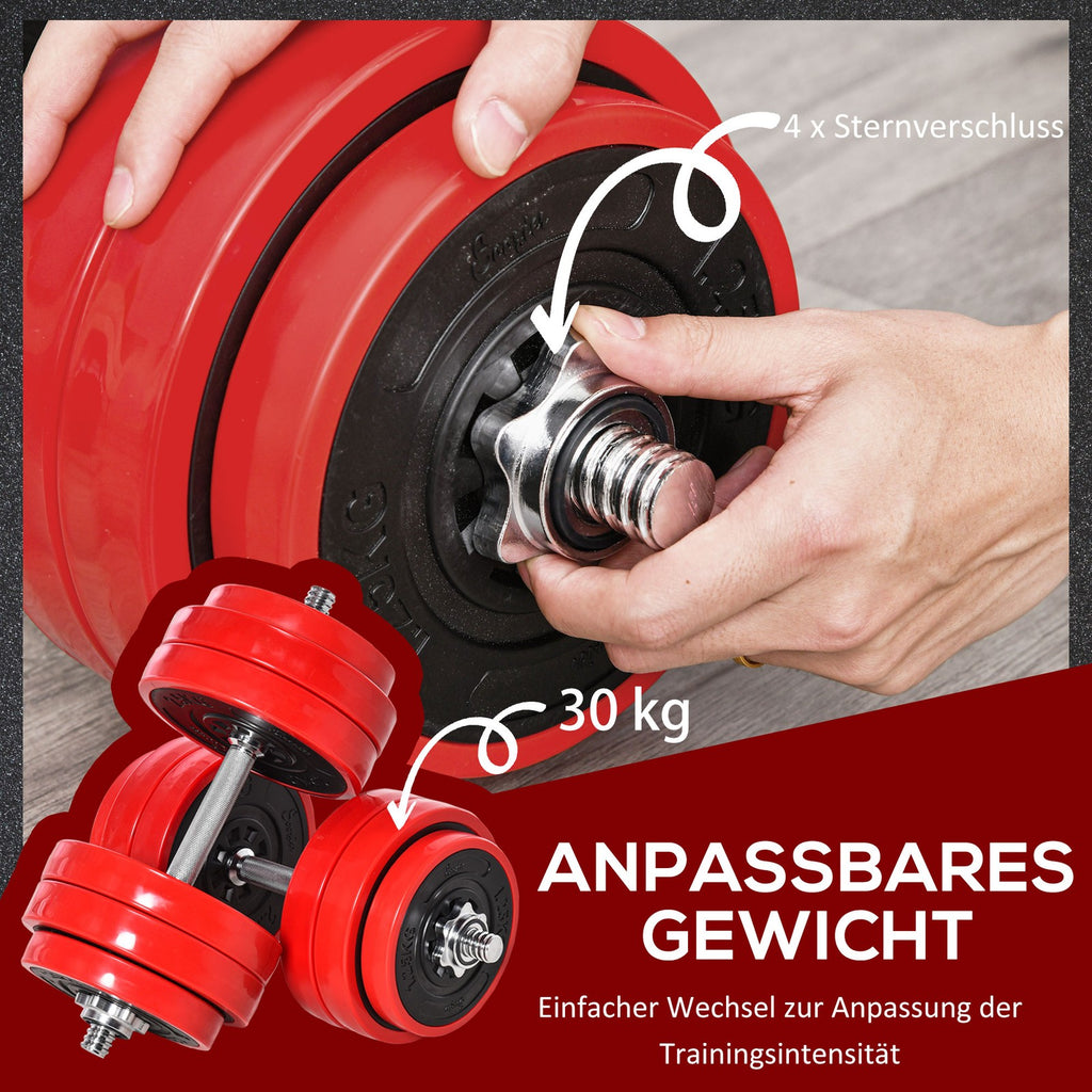 Hantelset Verstellbare Langhantel & Kurzhantel Fitness-Übung