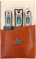 MR.GREEN Nagelknipser, 3 Stück Fingernagel Knipser Set, Solingen Edelstahl Nagelzwicker Maniküre Set, Mit Hochwertigem Lederetui, Hochwertiges Nail Clipper
