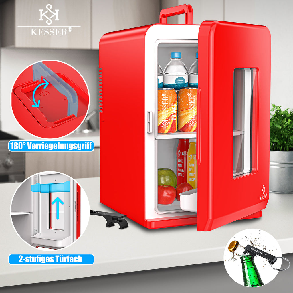 KESSER® Mini Kühlschrank 15 L Kühl Und Heizfunktion Minibar Kühlbox Thermobox